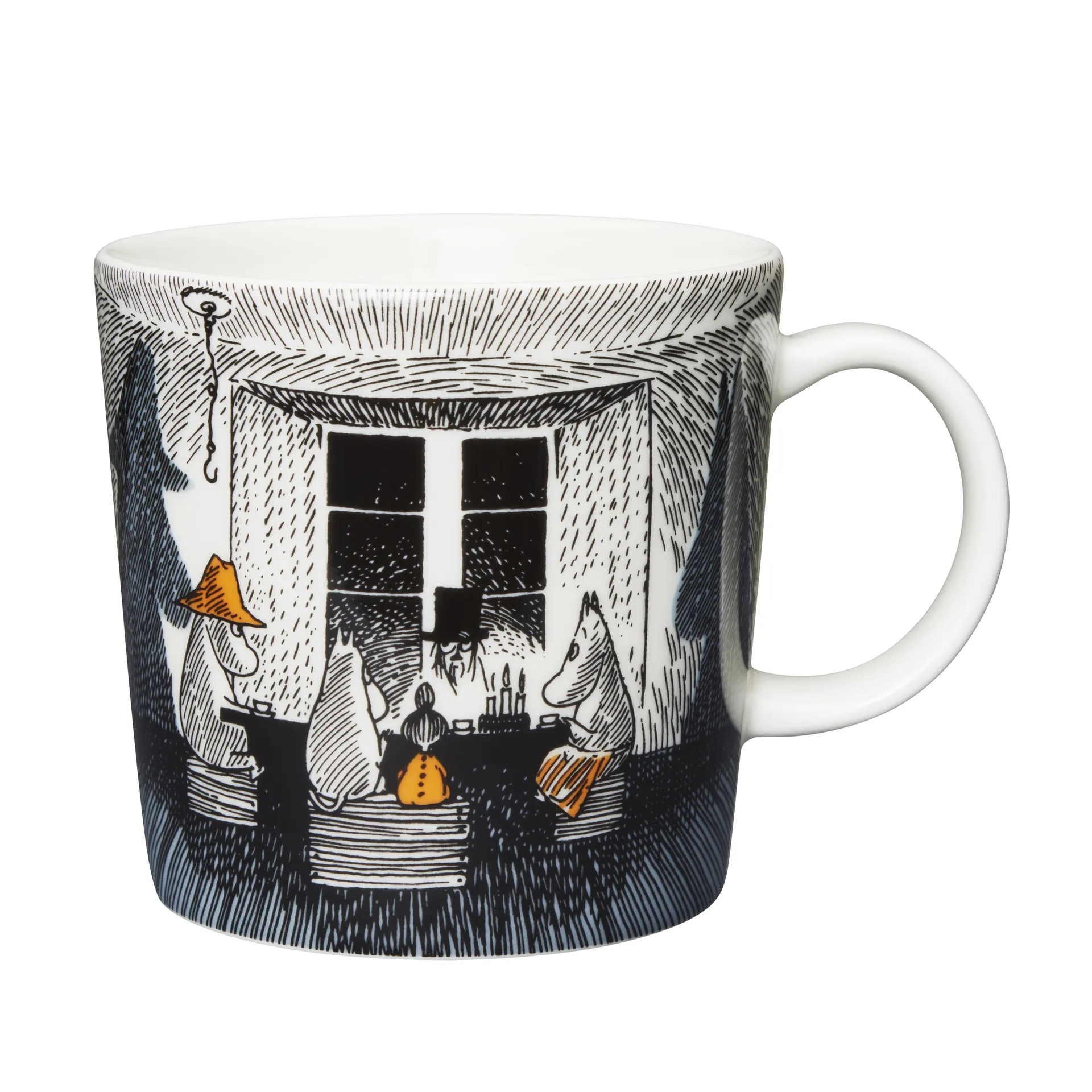Die Treue zum Ursprung Mumin Tasse Winter 2017, Schwarz Moomin Arabia