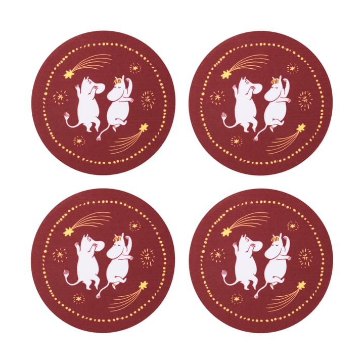 Festive Moments Mumin Glasuntersetzer 4er-Pack - Ø9 cm - Moomin Arabia