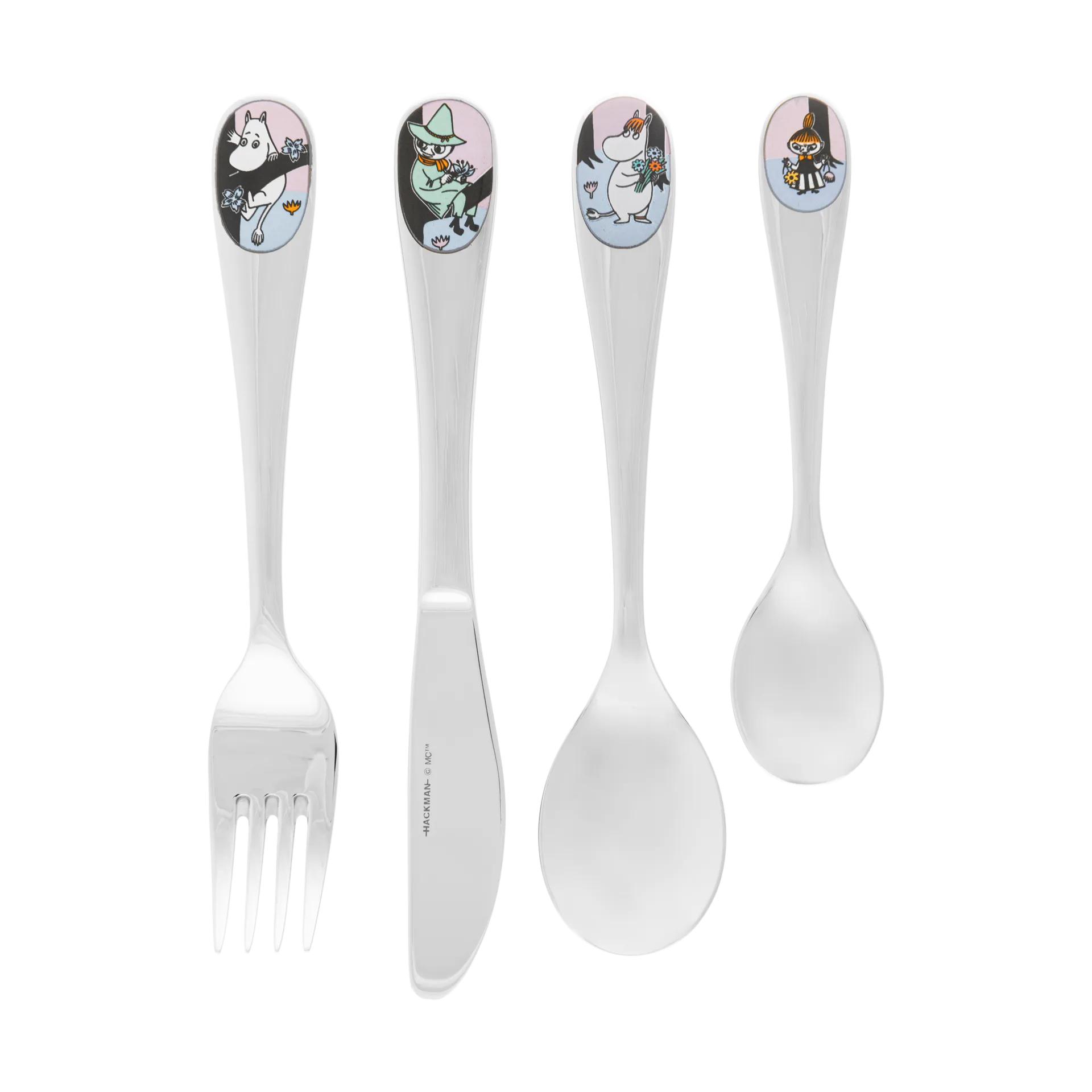 Friends Forever Besteckset Kinder 4-teilig, Multi Moomin Arabia