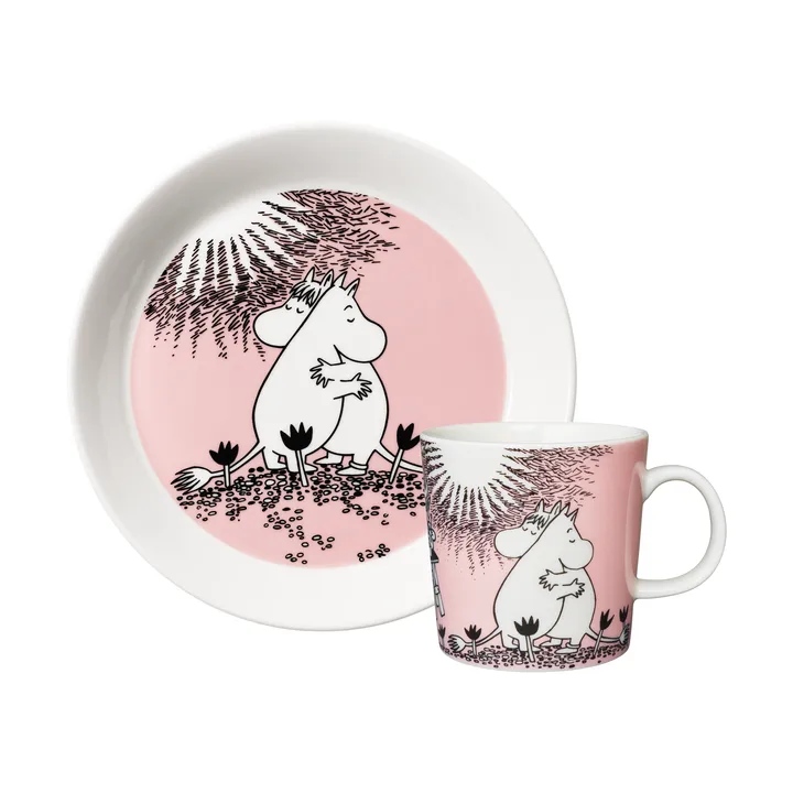 Liebe 30 Jahre Mumin Tasse & Teller Limited Edition - 2 Teile - Moomin Arabia