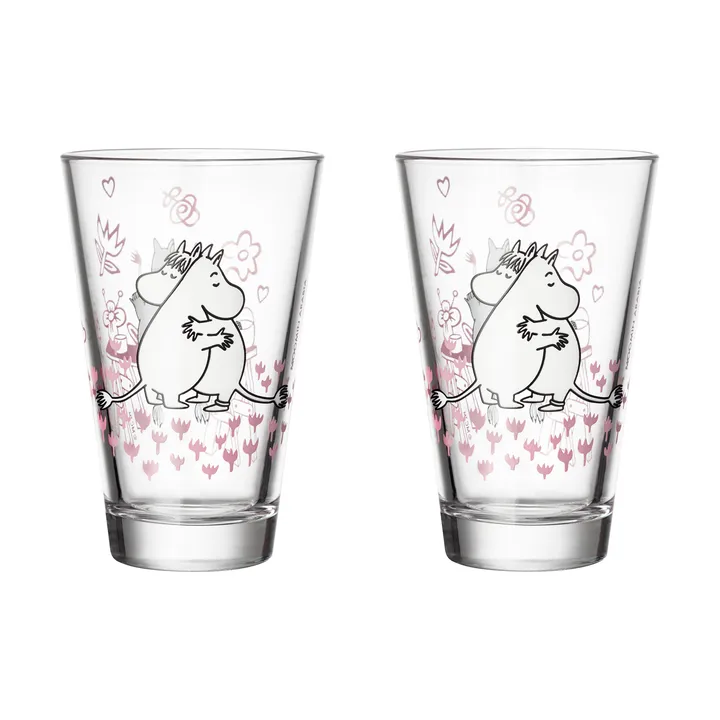 Liebe Mumin Glas 2er Pack - Klar - Moomin Arabia