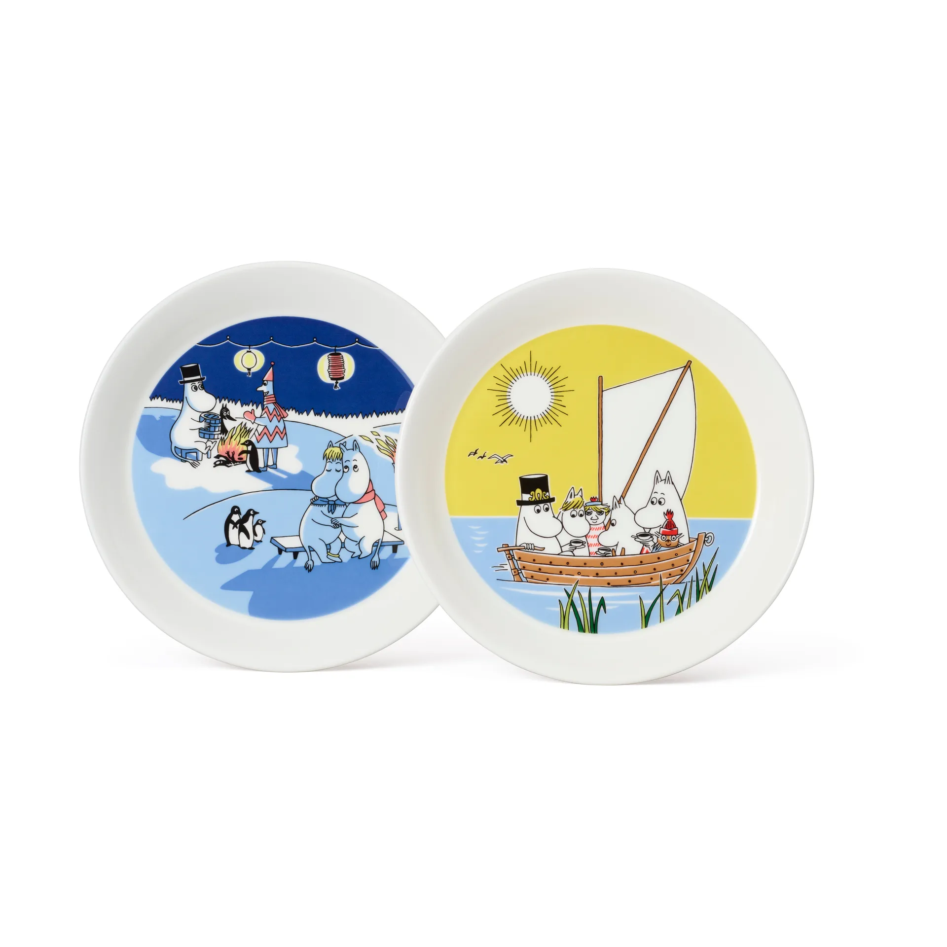 Moomin plate Bonfire & Sailing 2 parts, 19cm Moomin Arabia