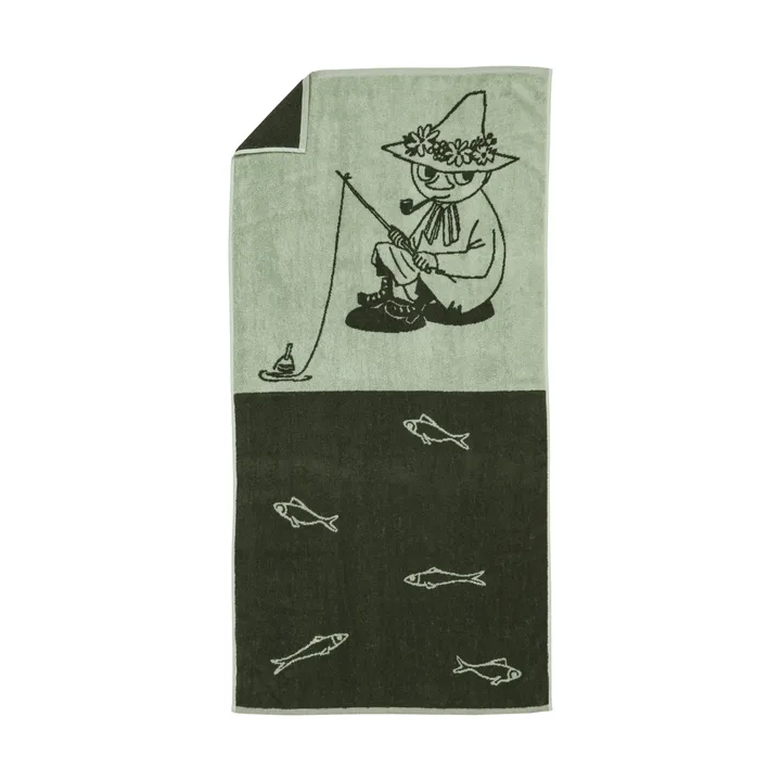 Mumin Badehandtuch 70x140cm - Snusmumriken grün - Moomin Arabia
