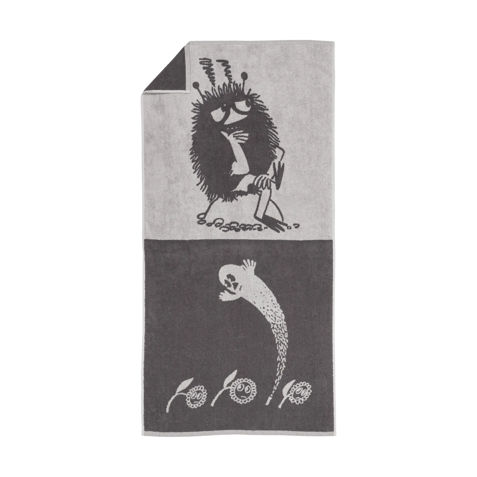 Mumin Badehandtuch 70x140cm, Stinky, Grau Moomin Arabia