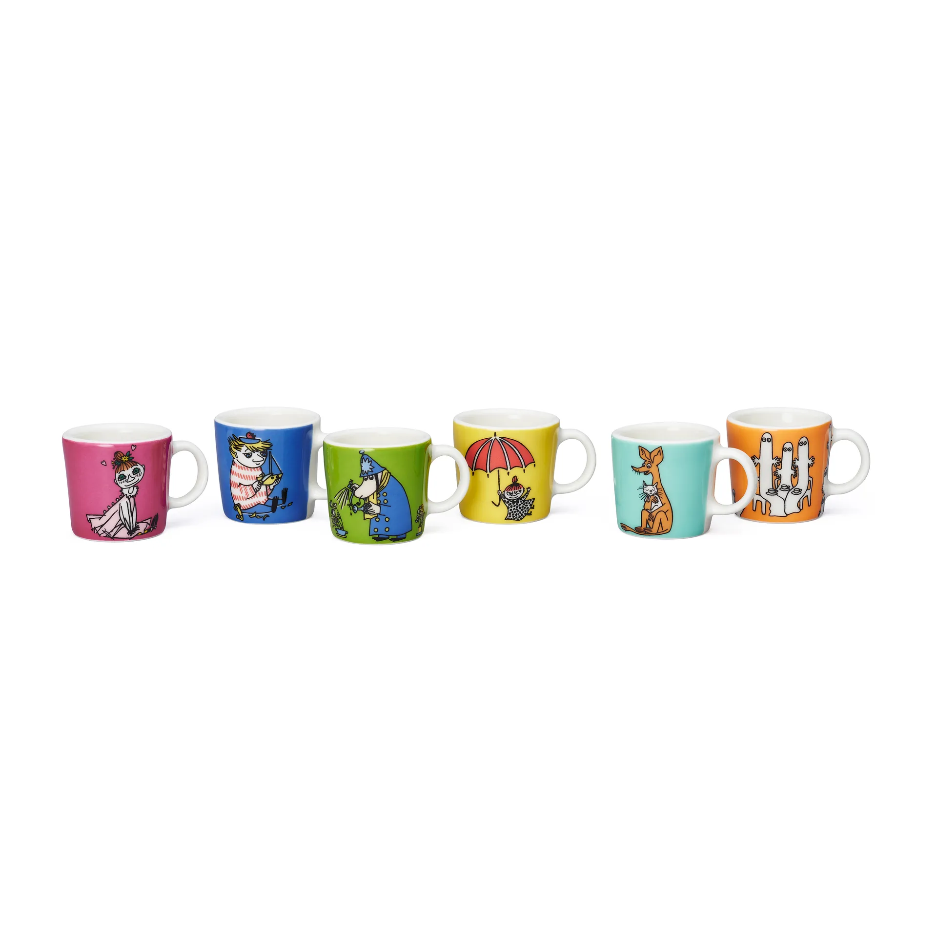 Mumin Minitassen 6er Pack dritter Klassiker, Multi Moomin Arabia