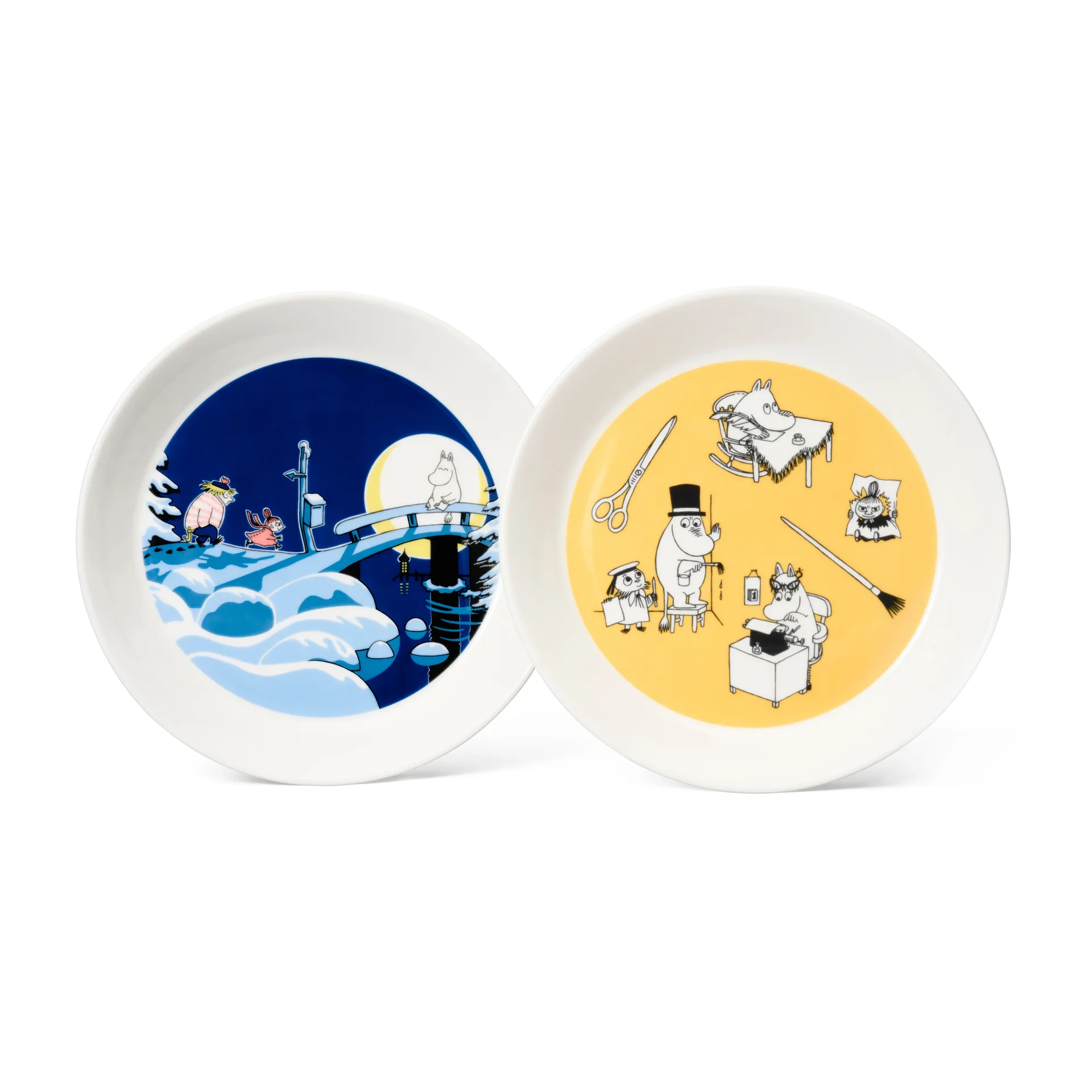 Mumin Teller-Set Office & Winternight, Ø19 cm Moomin Arabia