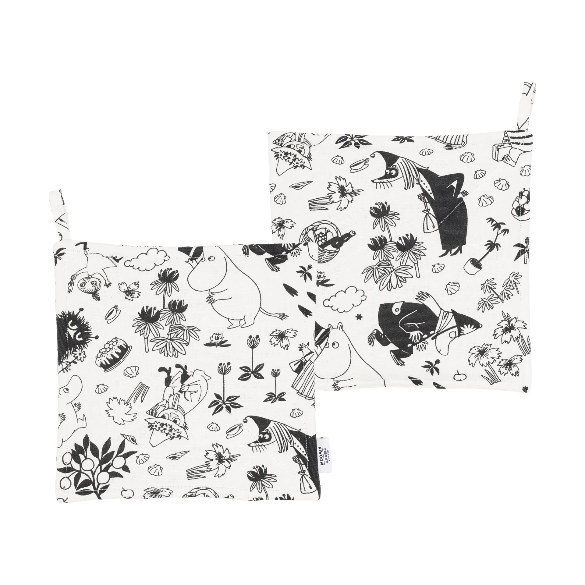 Mumin Topflappen 22x26 cm 2er-Pack, Off-white Moomin Arabia