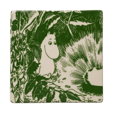 Mystischer Wald Mumin Glasuntersetzer - Grün, 10x10 cm, 2er-Pack - Moomin Arabia