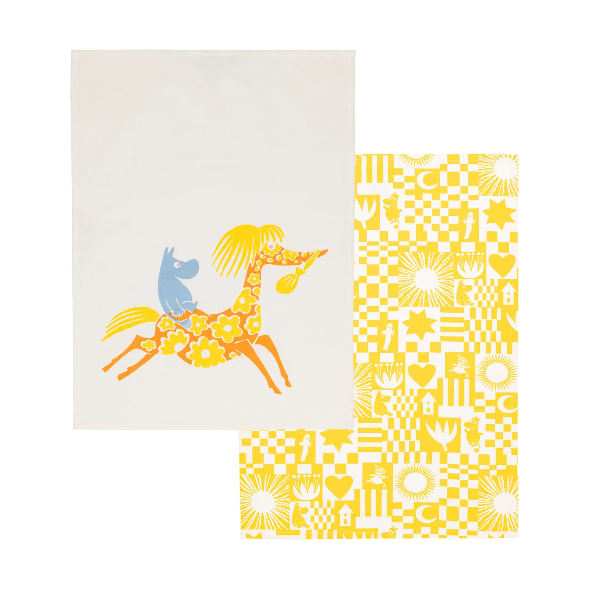 Party Mumin Küchenhandtuch 50x70 cm 2 Teile, Gelb Moomin Arabia