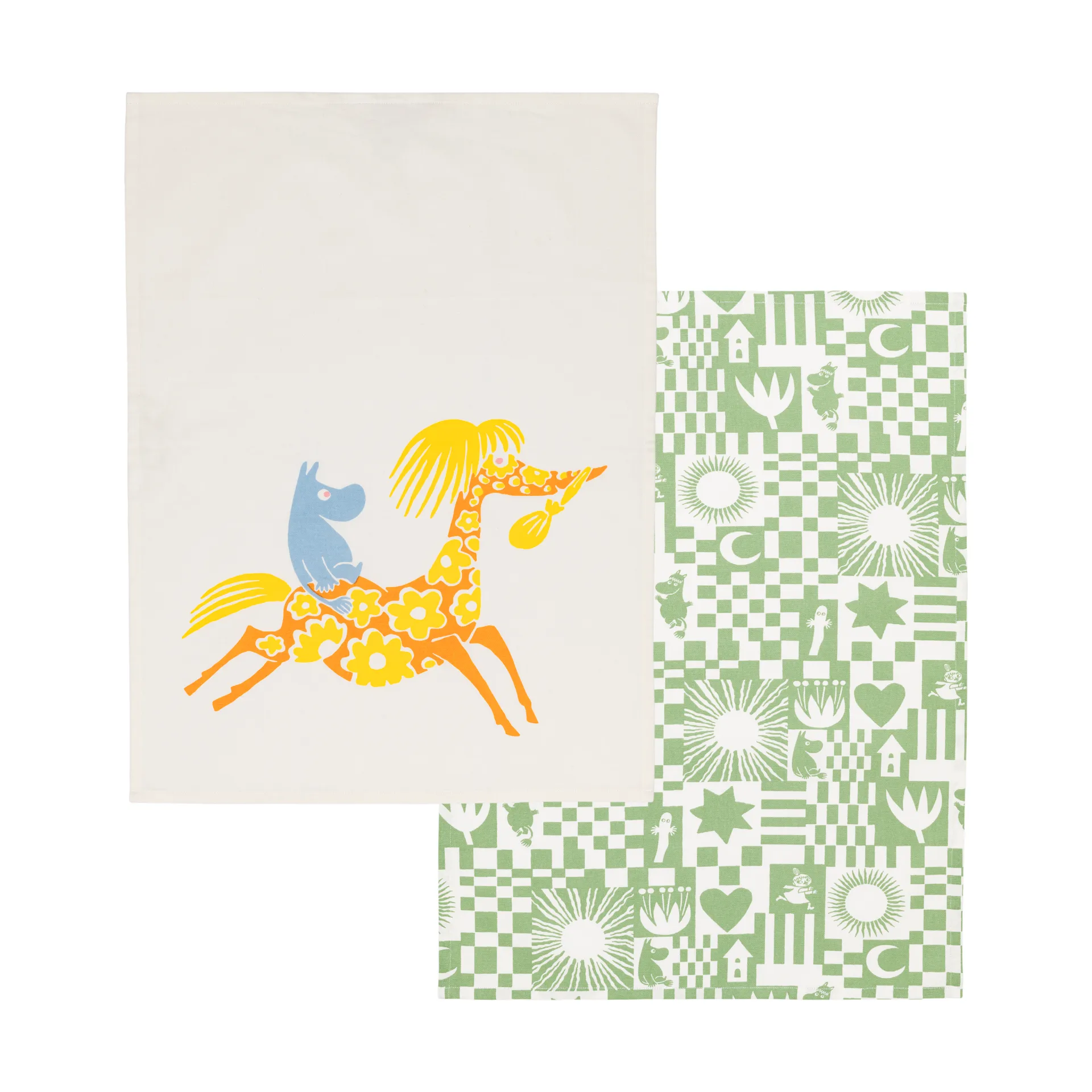 Party Mumin Küchenhandtuch 50x70 cm 2 Teile, Grün Moomin Arabia