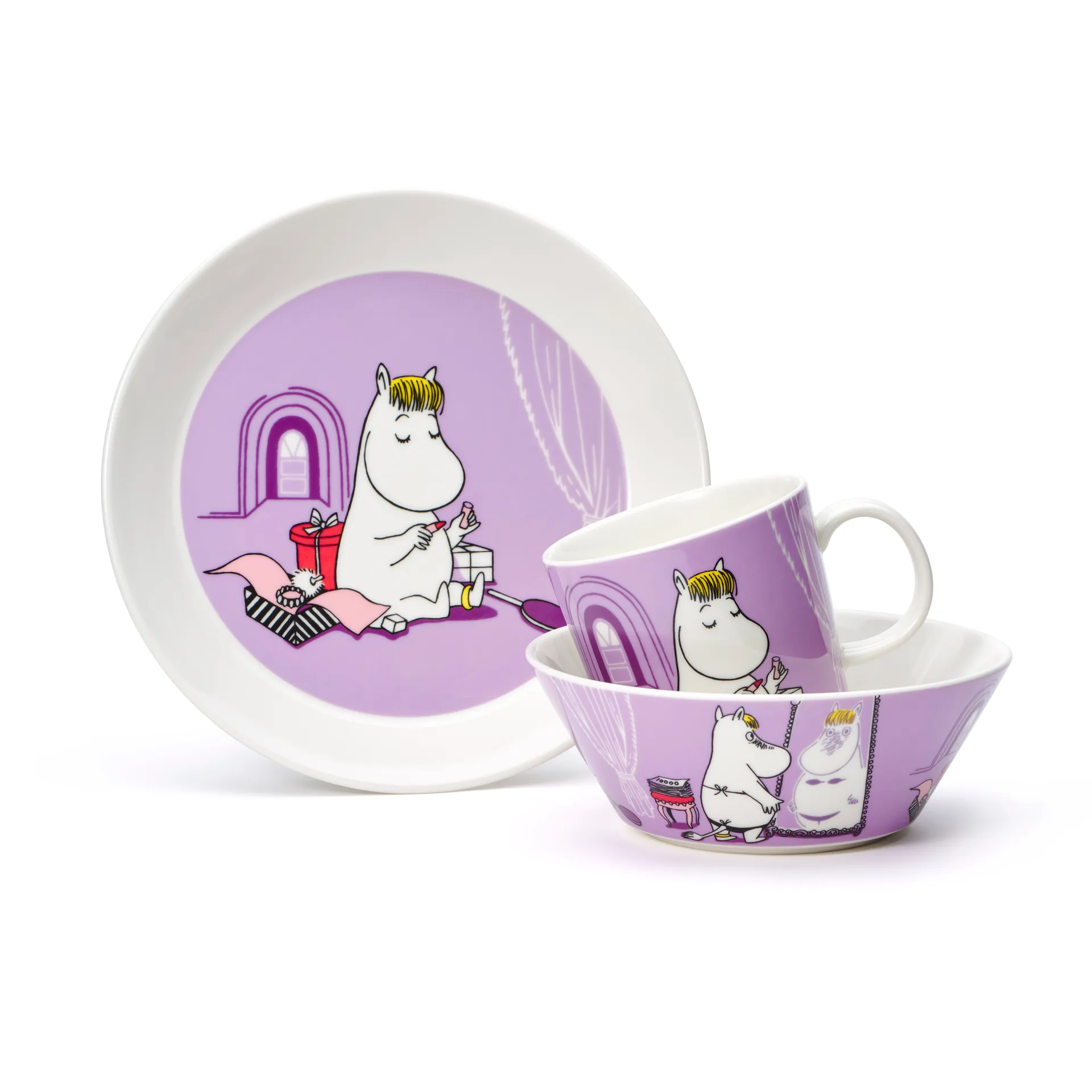 Snorkfräulein Mumin Schale lila, Lila Moomin Arabia