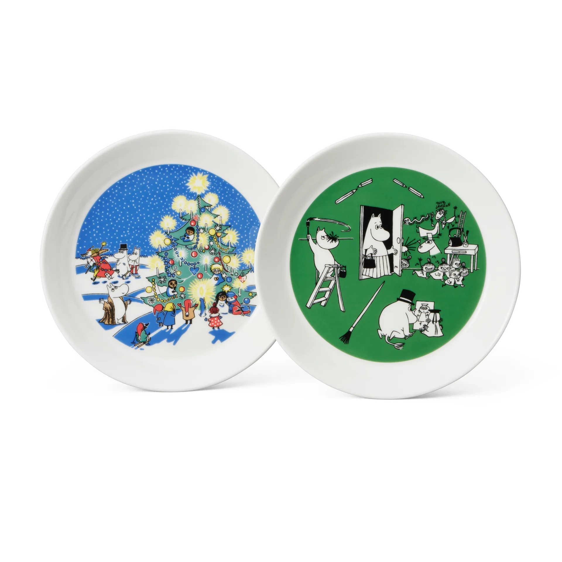 Teckning & Jul MuminTeller 2 Teile, Ø 19cm Moomin Arabia