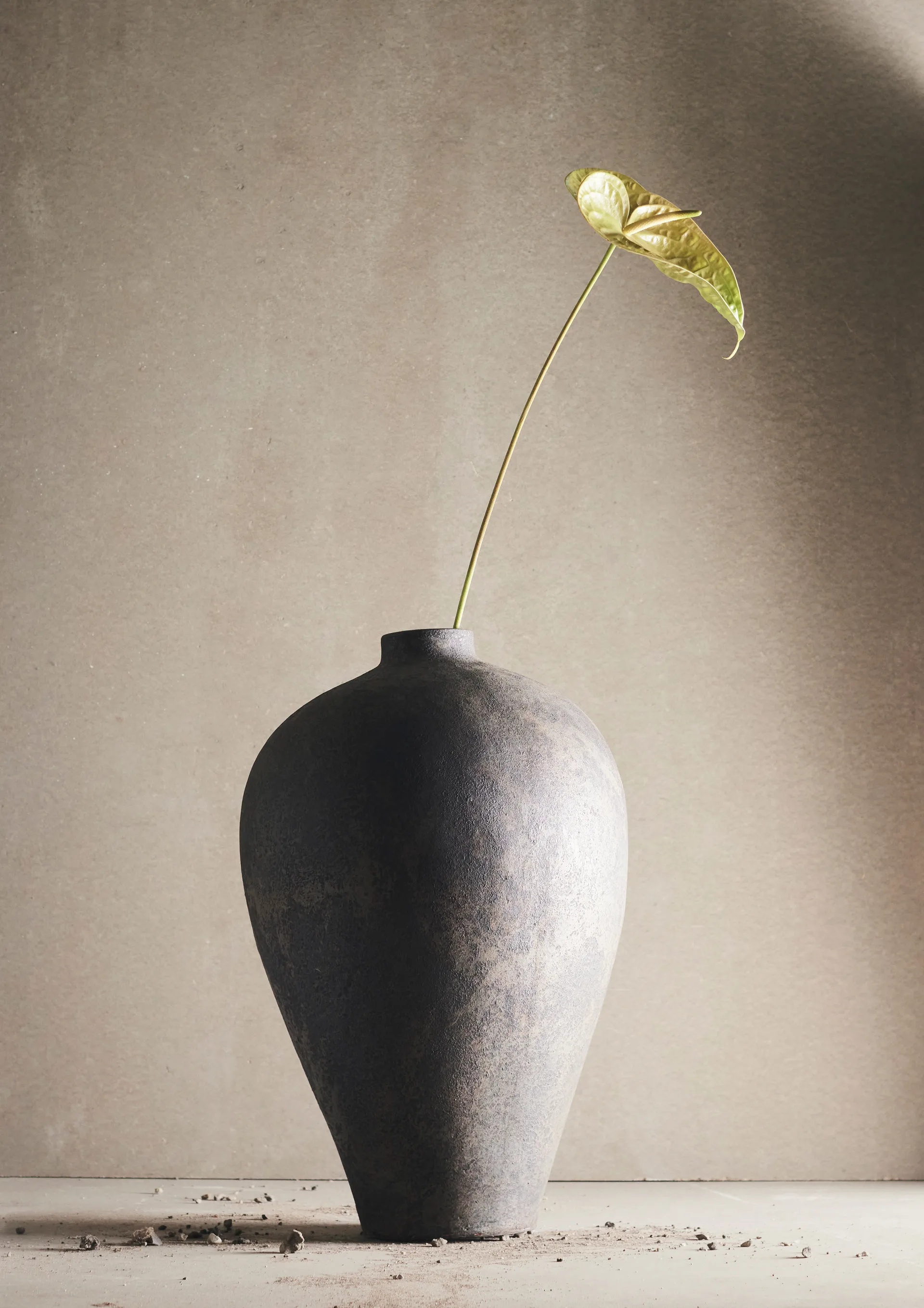 Memory Blumentopf-Vase 60 cm, Braun/graue Terrakotta MUUBS
