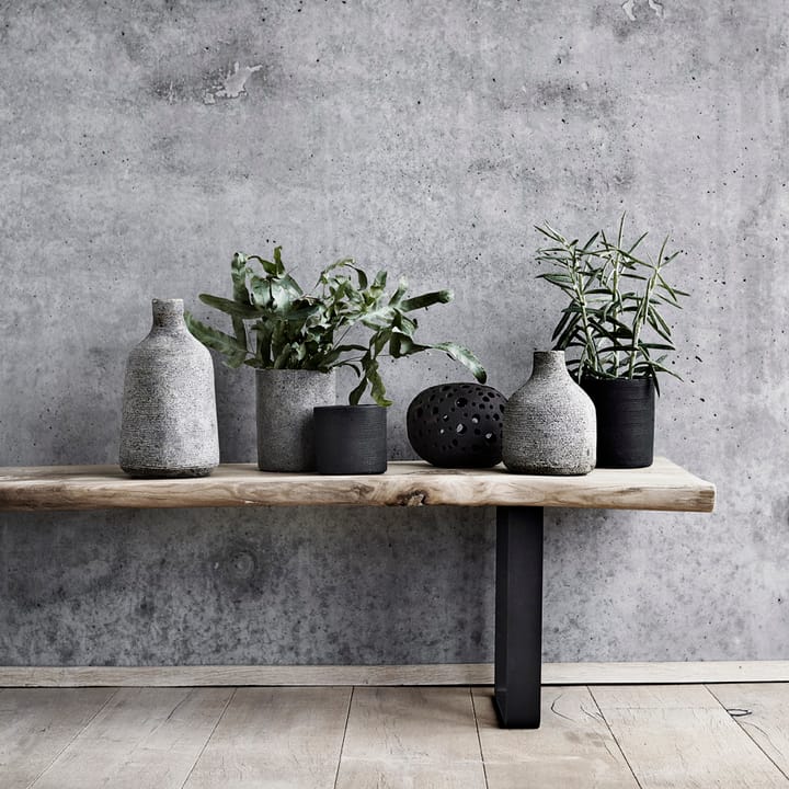 Stain Vase klein, Grau-braun MUUBS