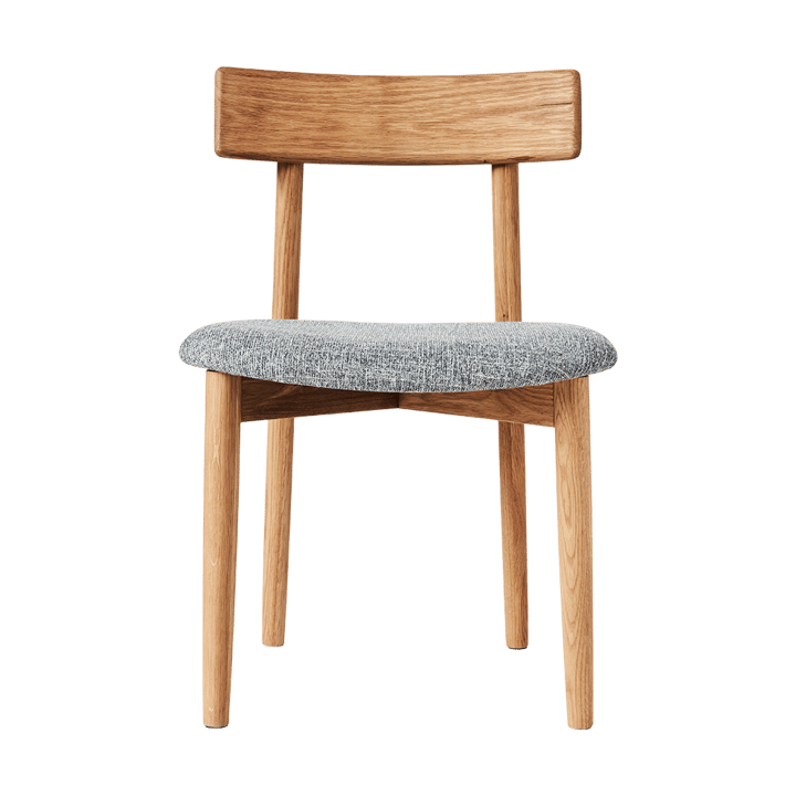 Tetra Stuhl mit Sitz, Betonfarbener Stoff-Eiche natur geölt MUUBS