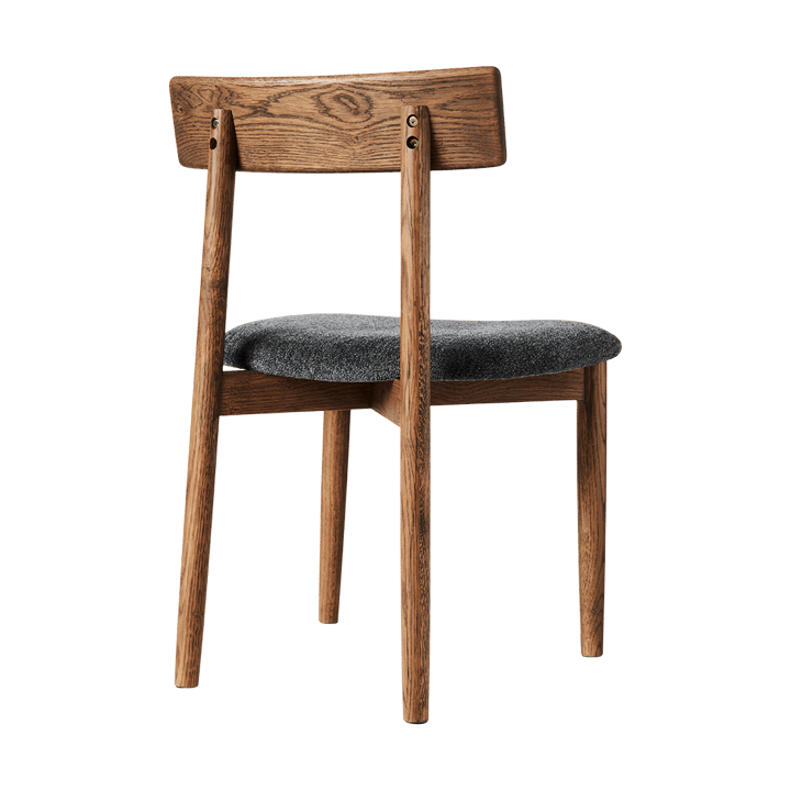 Tetra Stuhl mit Sitz, Zementfarbener Stoff-mörkoljad ek MUUBS