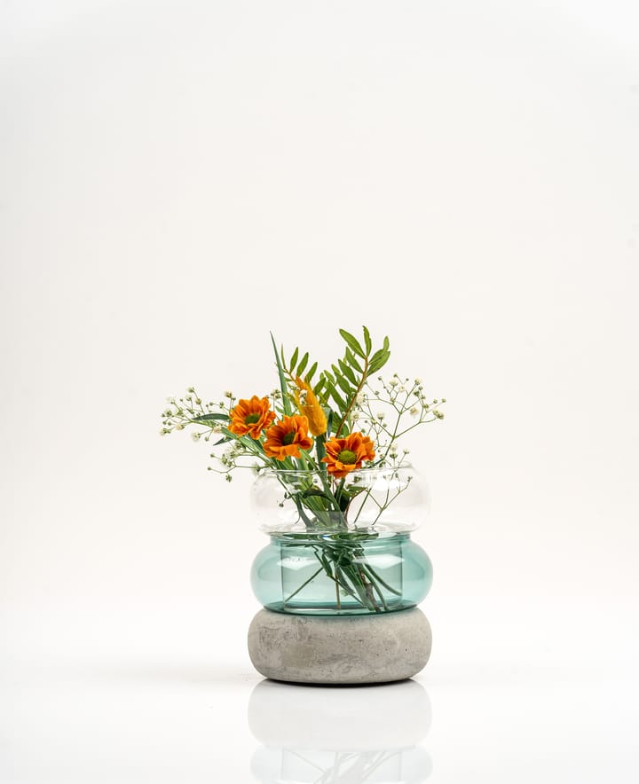 Bagel Vase/Windlicht 12cm, Lake blue Muurla
