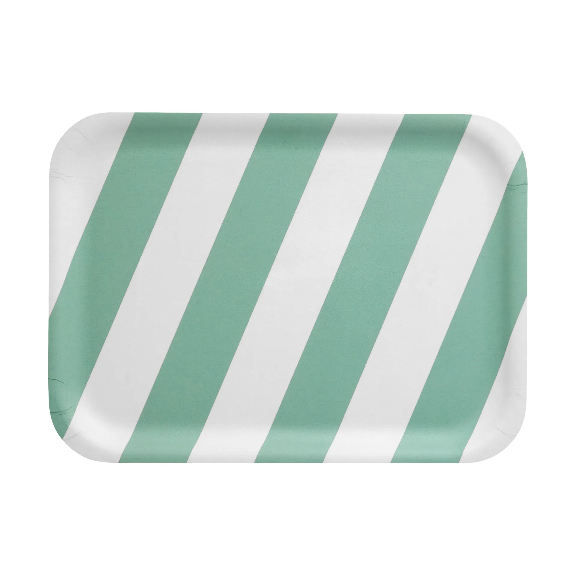 Checks & Stripes Tablett 20x27 cm, Mint Muurla
