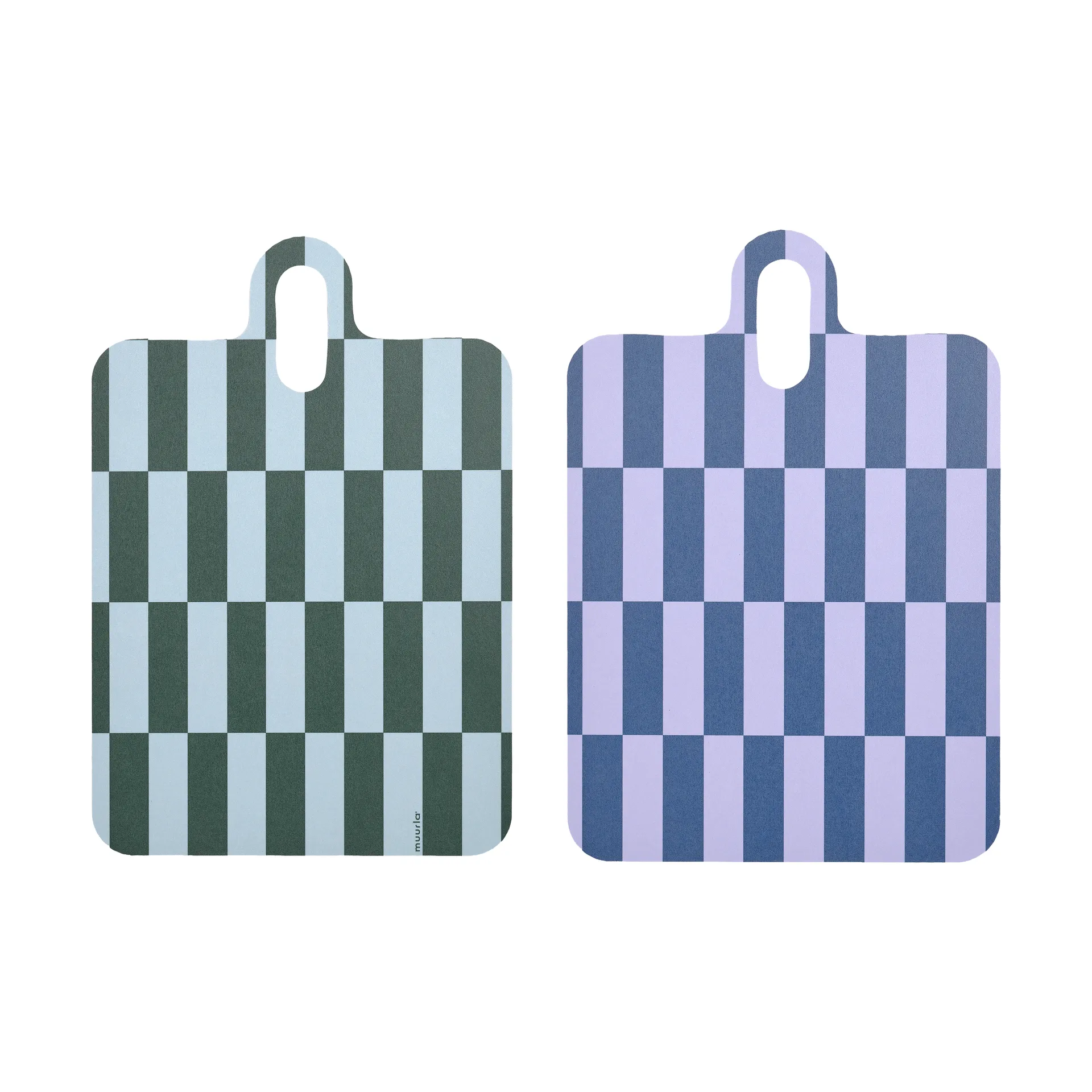 Checks & Stripes Tablett 21 x 31cm, Lilac-blue-green Muurla