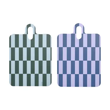 Checks & Stripes Tablett 21 x 31cm - Lilac-blue-green - Muurla