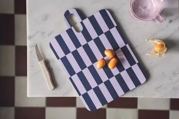 Checks & Stripes Tablett 21 x 31cm - Lilac-blue-green - Muurla