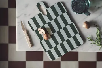 Checks & Stripes Tablett 21 x 31cm - Lilac-blue-green - Muurla