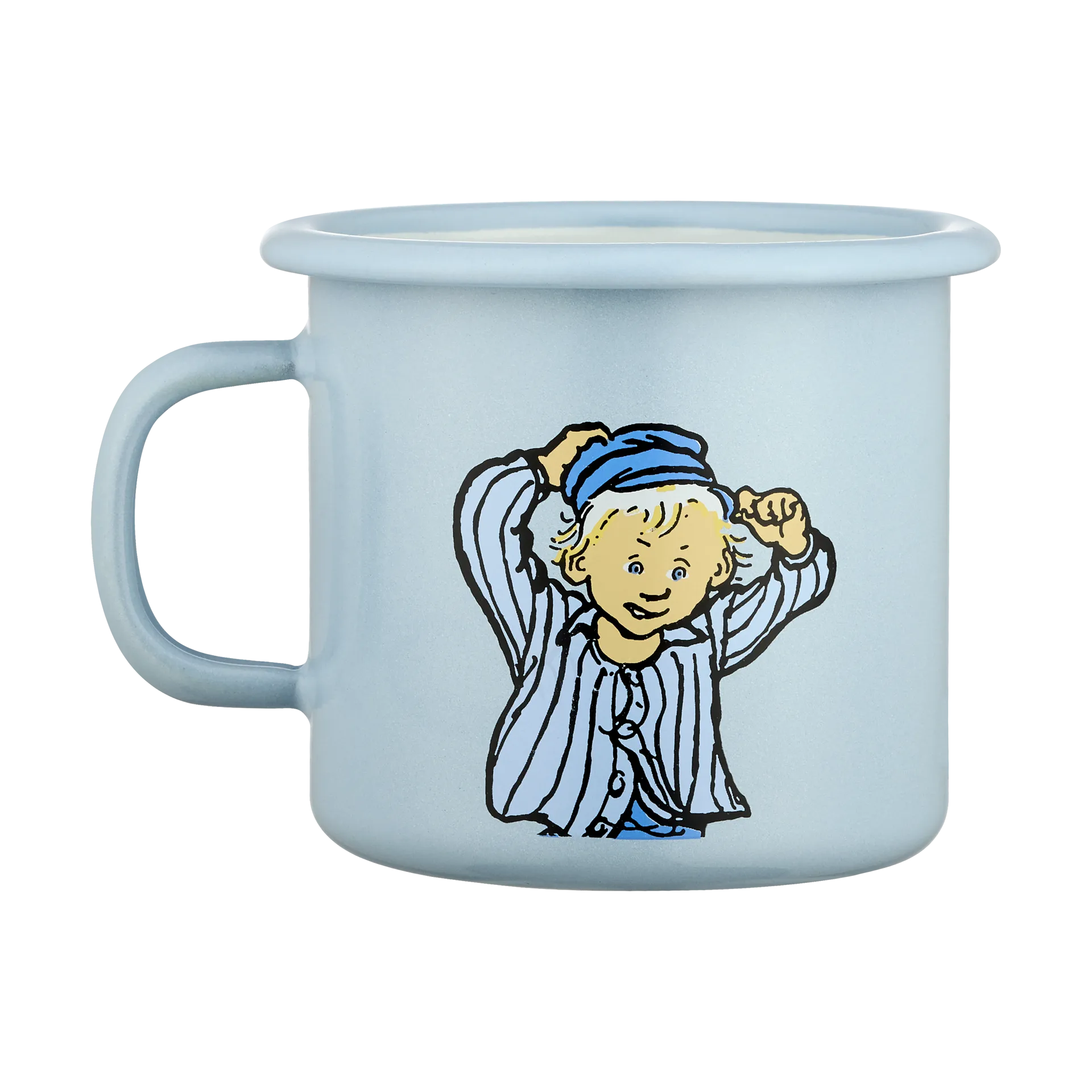 Emil blue Emaillierter Becher 2,5 dl, Emil Muurla