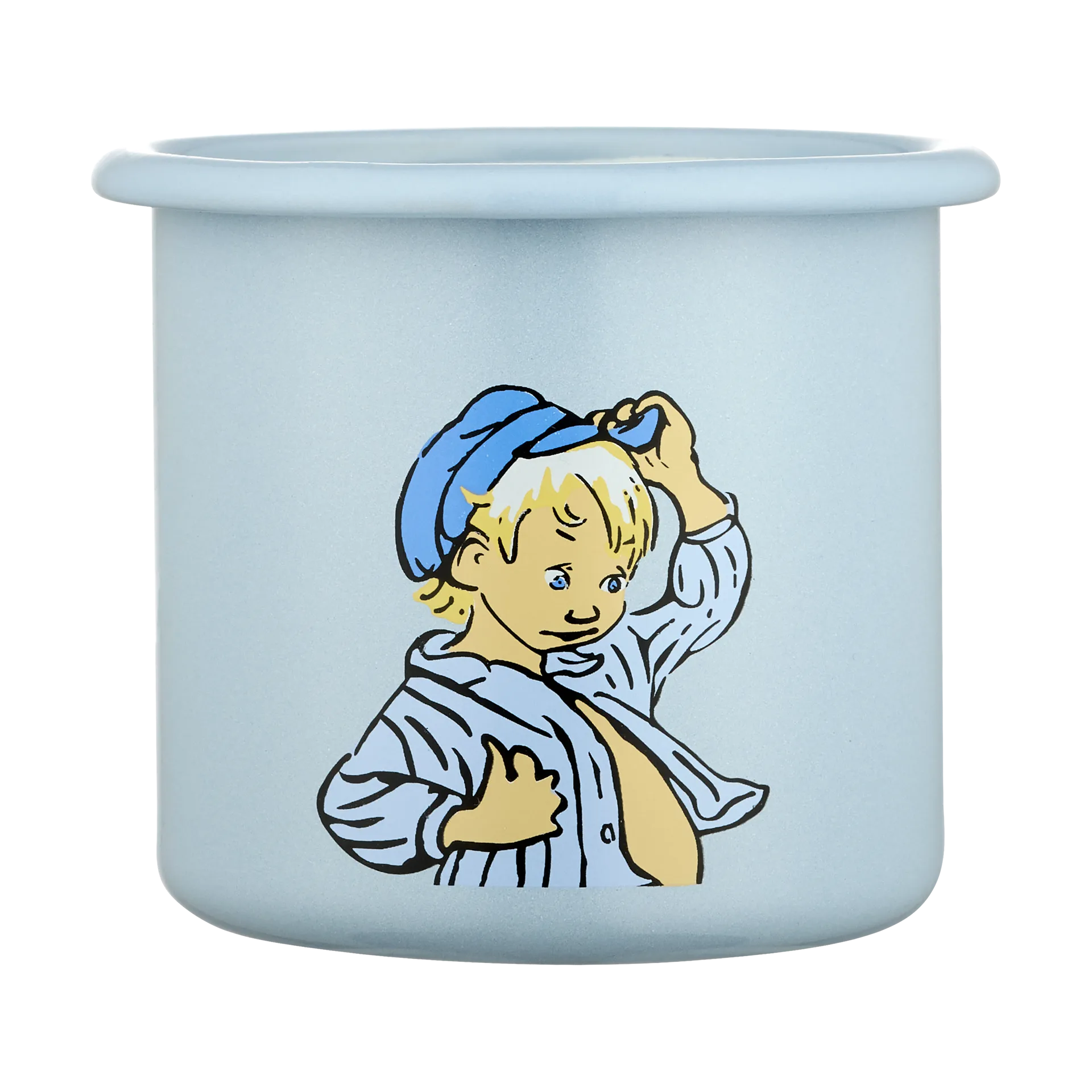 Emil blue Emaillierter Becher 2,5 dl, Emil Muurla