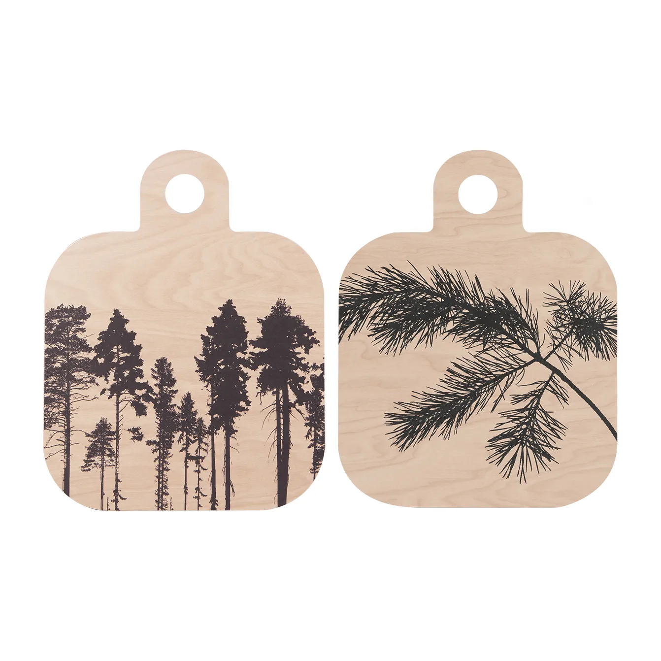 Forest Schneidebrett 25 x 32cm, Natur-schwarz Muurla
