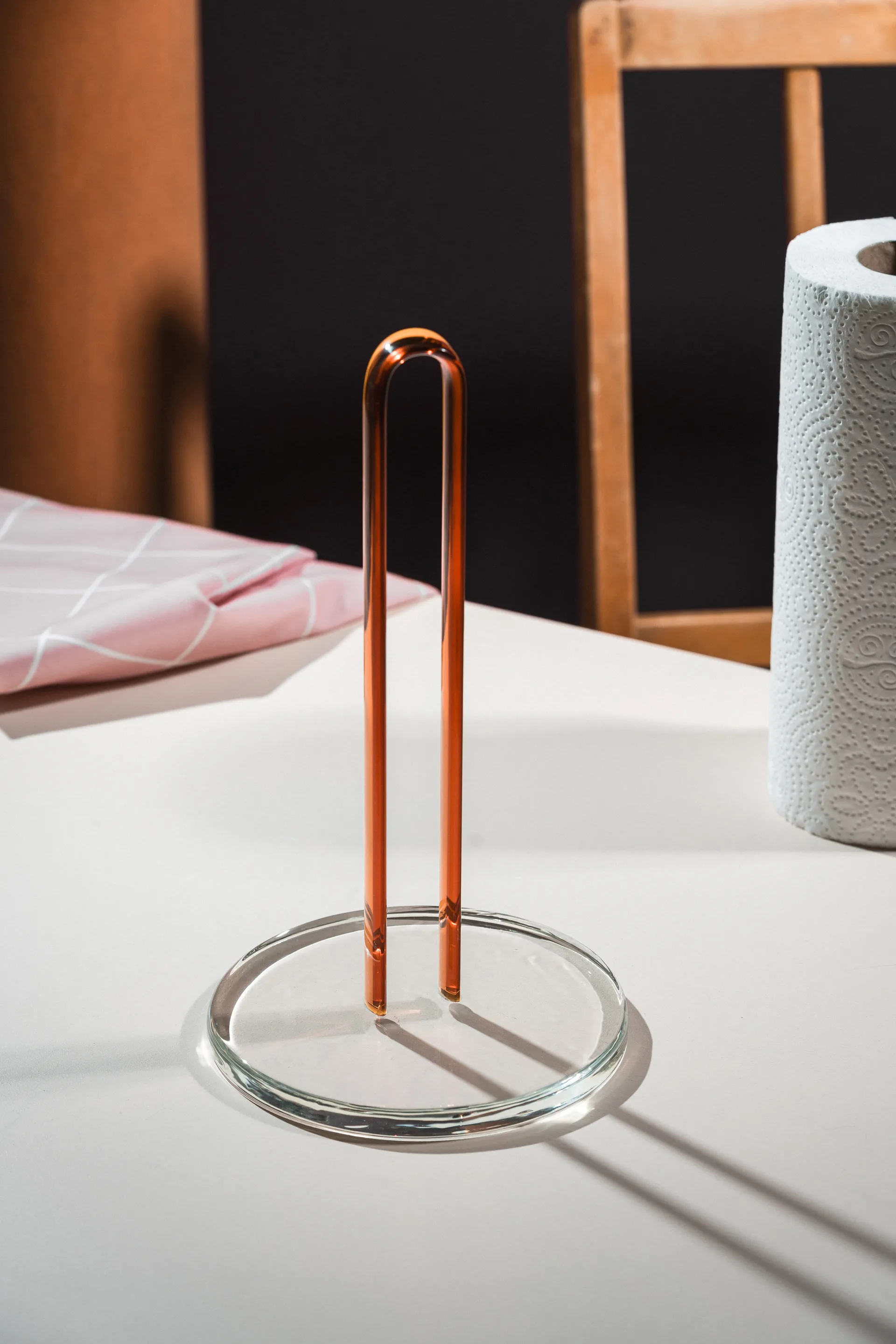 Loop Küchenrollenhalter 26 cm, Klar-amber Muurla
