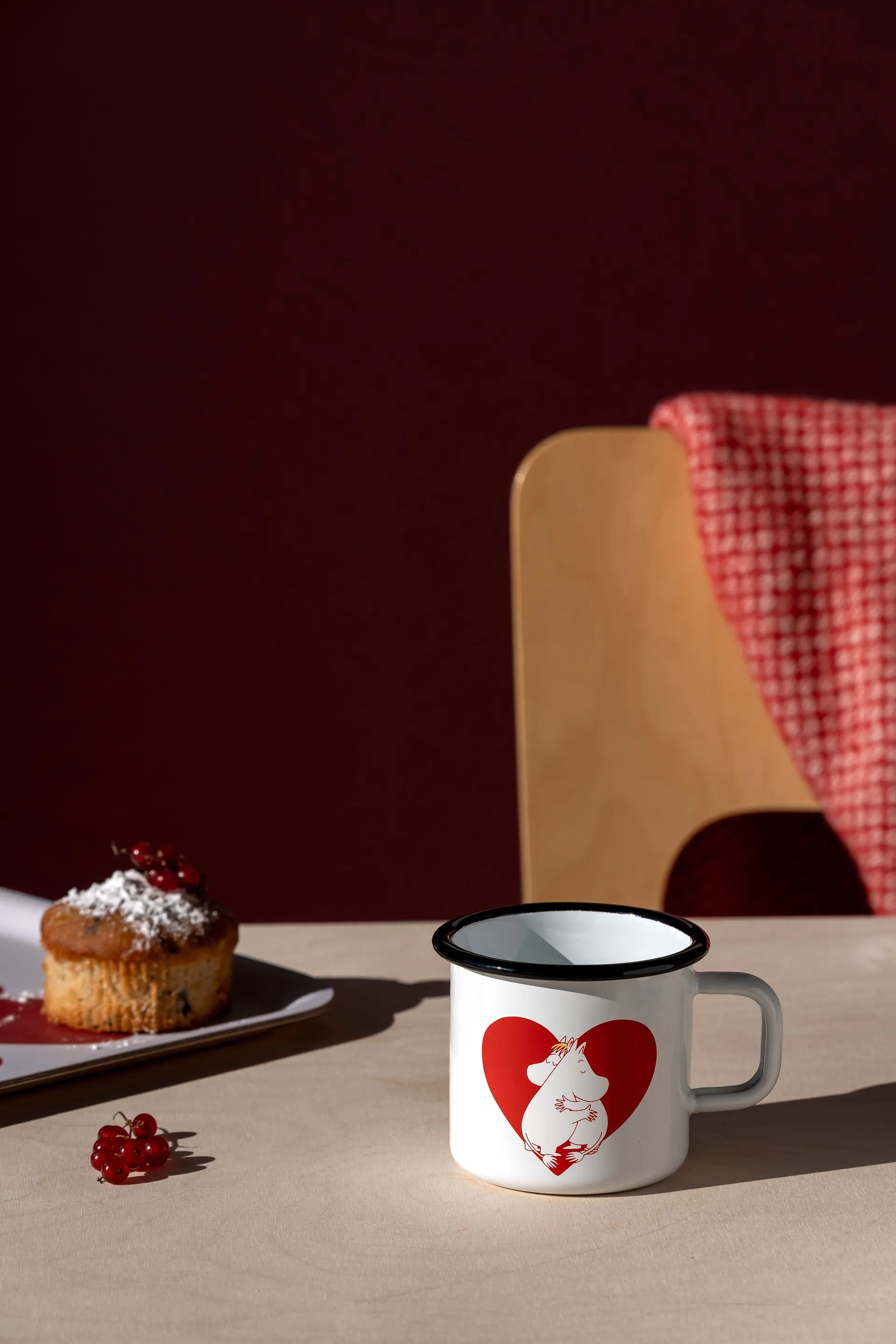 Moomin Emaille Tasse 37 cl, Heart Muurla