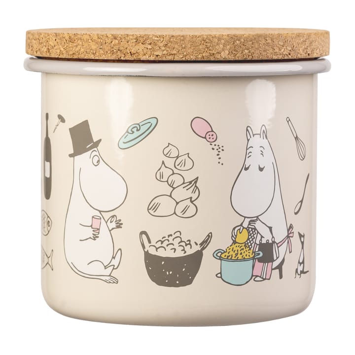 Moomin Emailledose mit Korkdeckel 1,3 l, Bon Appétit Muurla