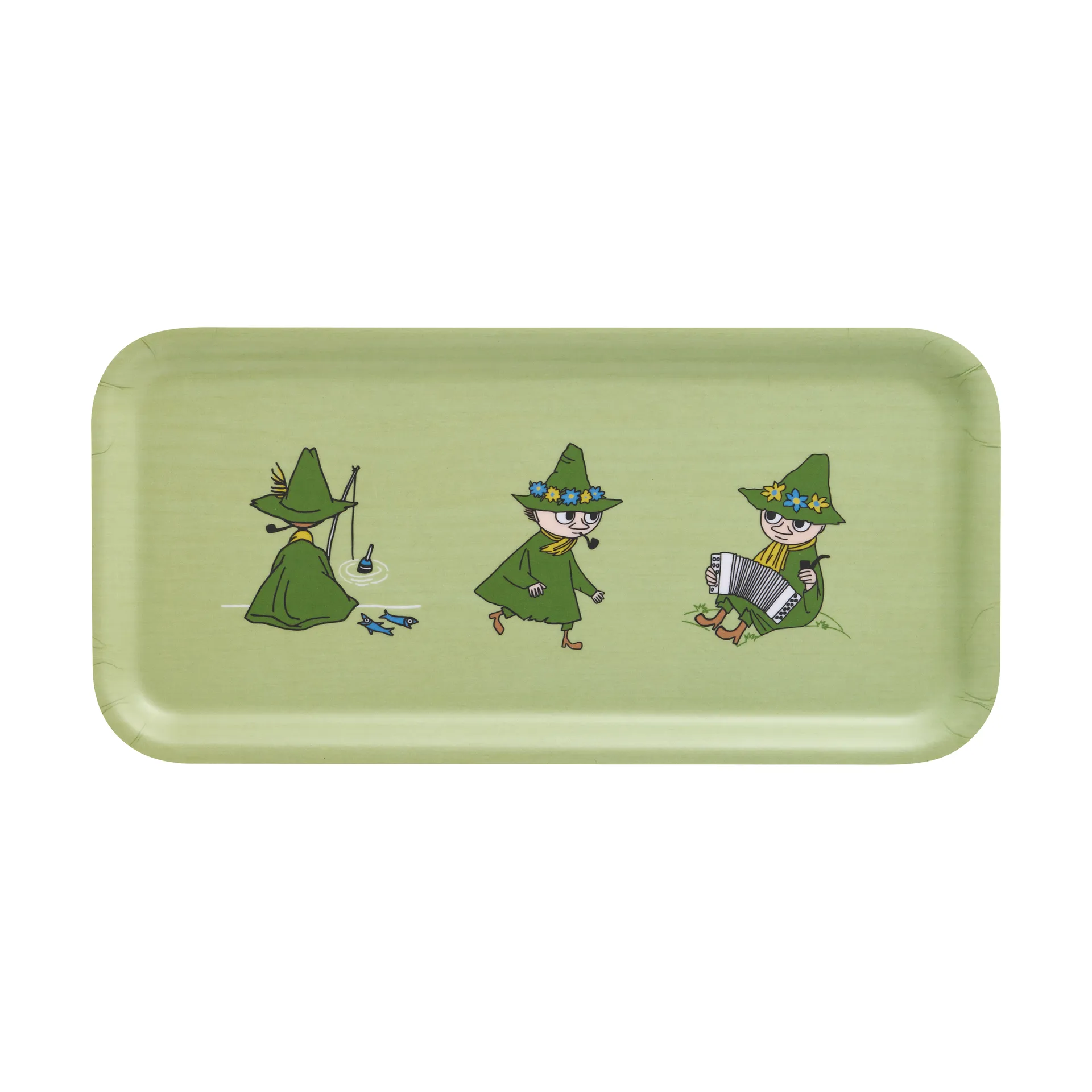 Moomin Tablett 13x27 cm, Retro Snufkin Muurla