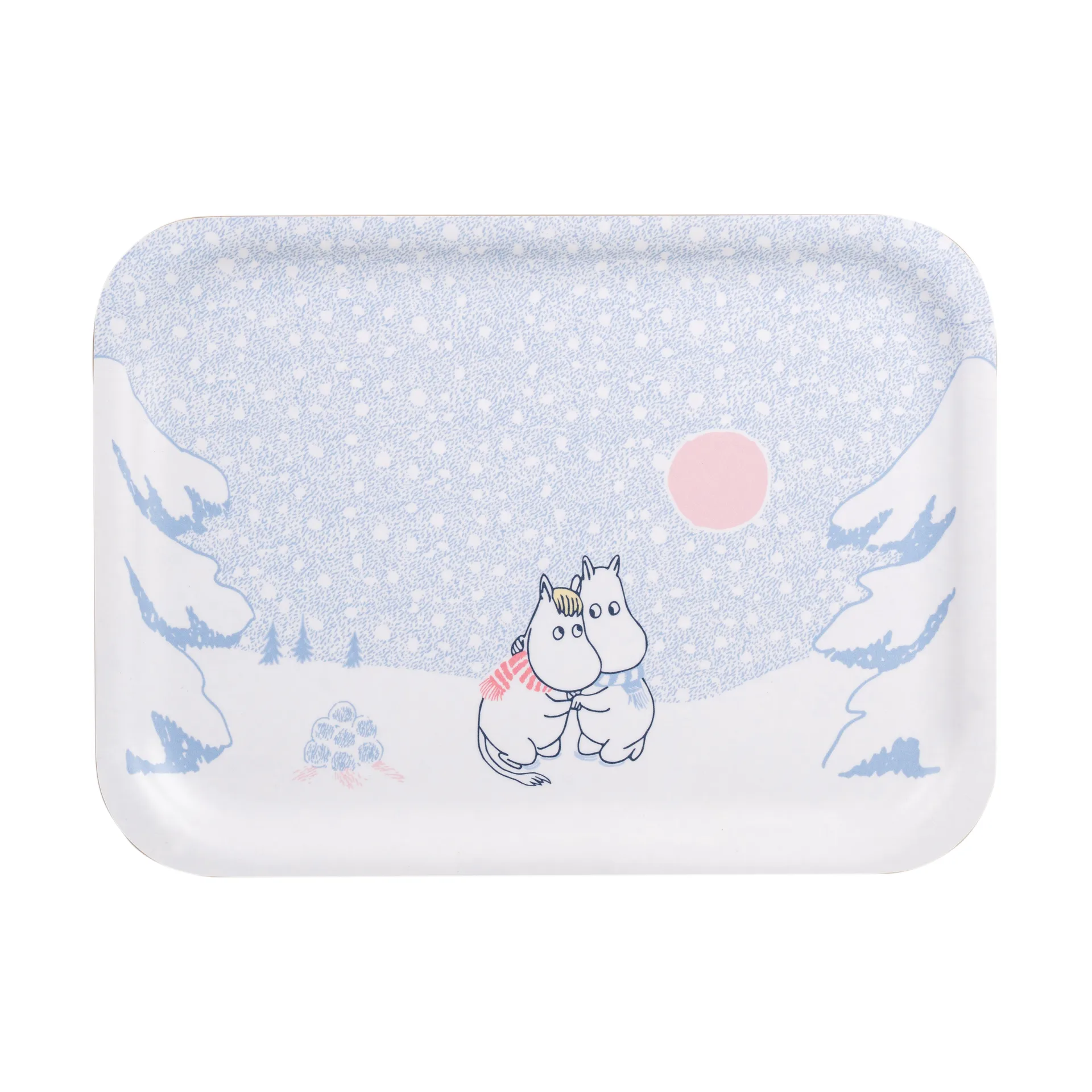 Moomin Tablett 20x27 cm, Let it snow Muurla