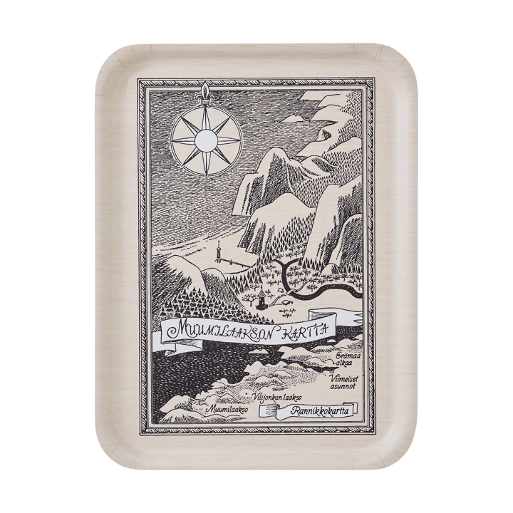 Moomin Tablett 32x42 cm, Finnish Moominvalley map Muurla