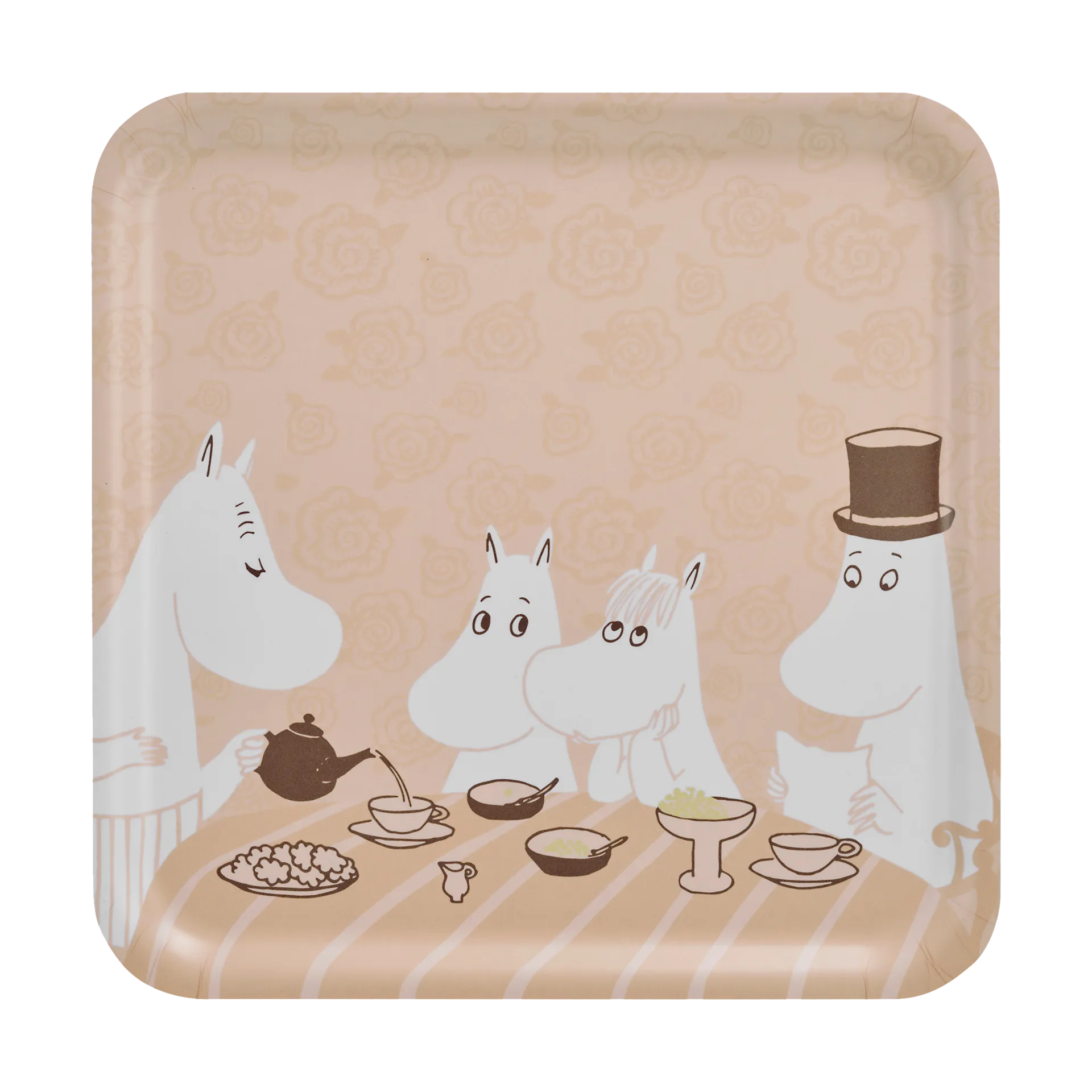 Moomin Tablett 33x33 cm, Coffee time Muurla