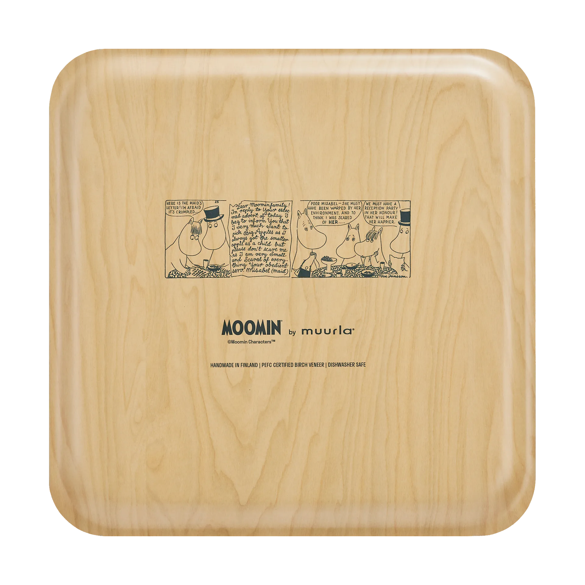 Moomin Tablett 33x33 cm, Coffee time Muurla