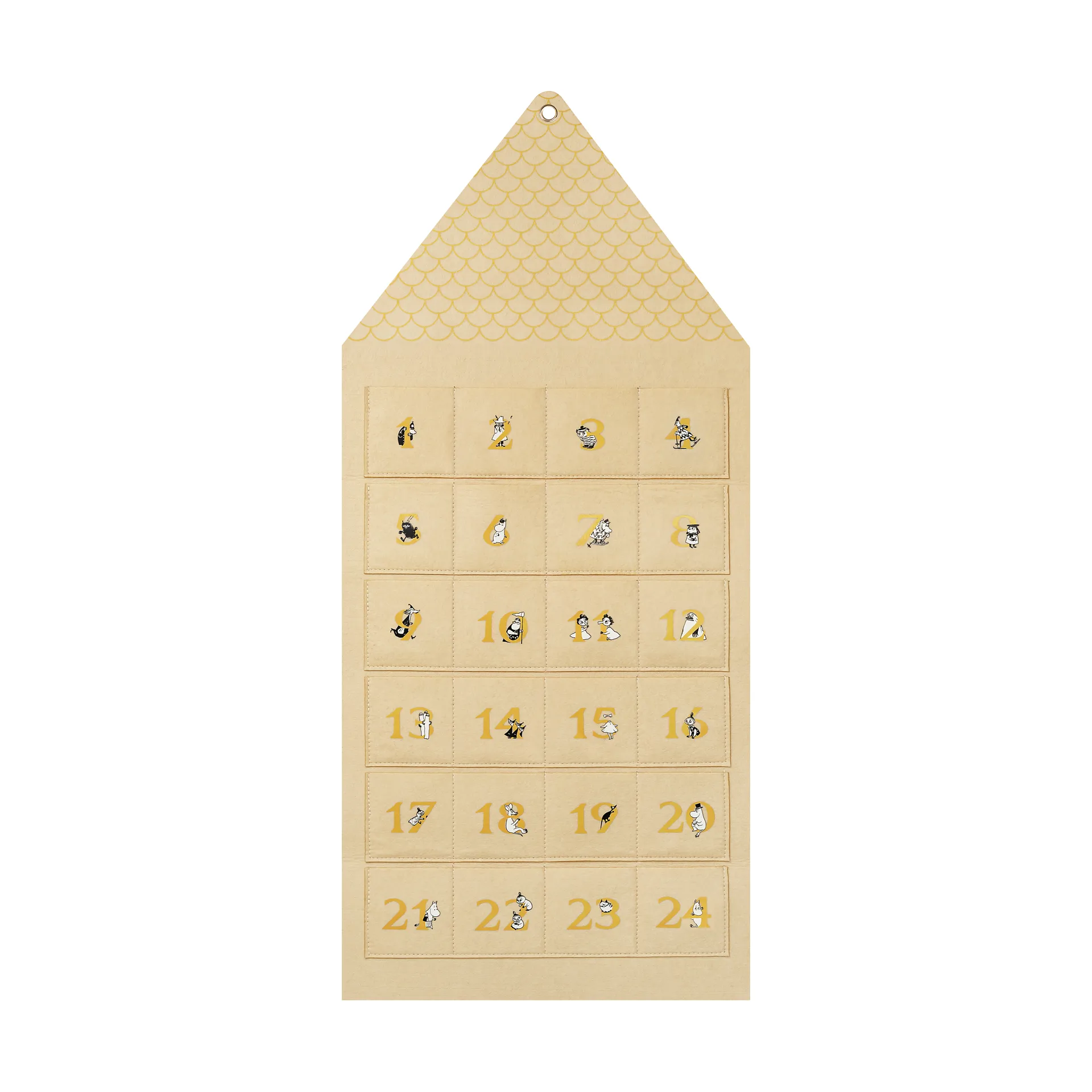 Moominhouse Adventskalender 45x100 cm, Beige Muurla