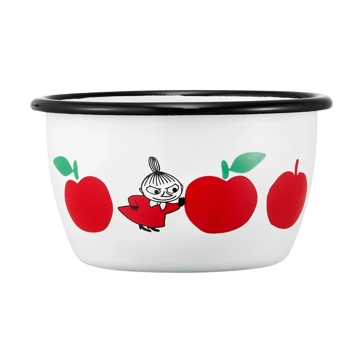 Mumin Emaille-Schale 30 cl - Joyfull Apples-Rot - Muurla