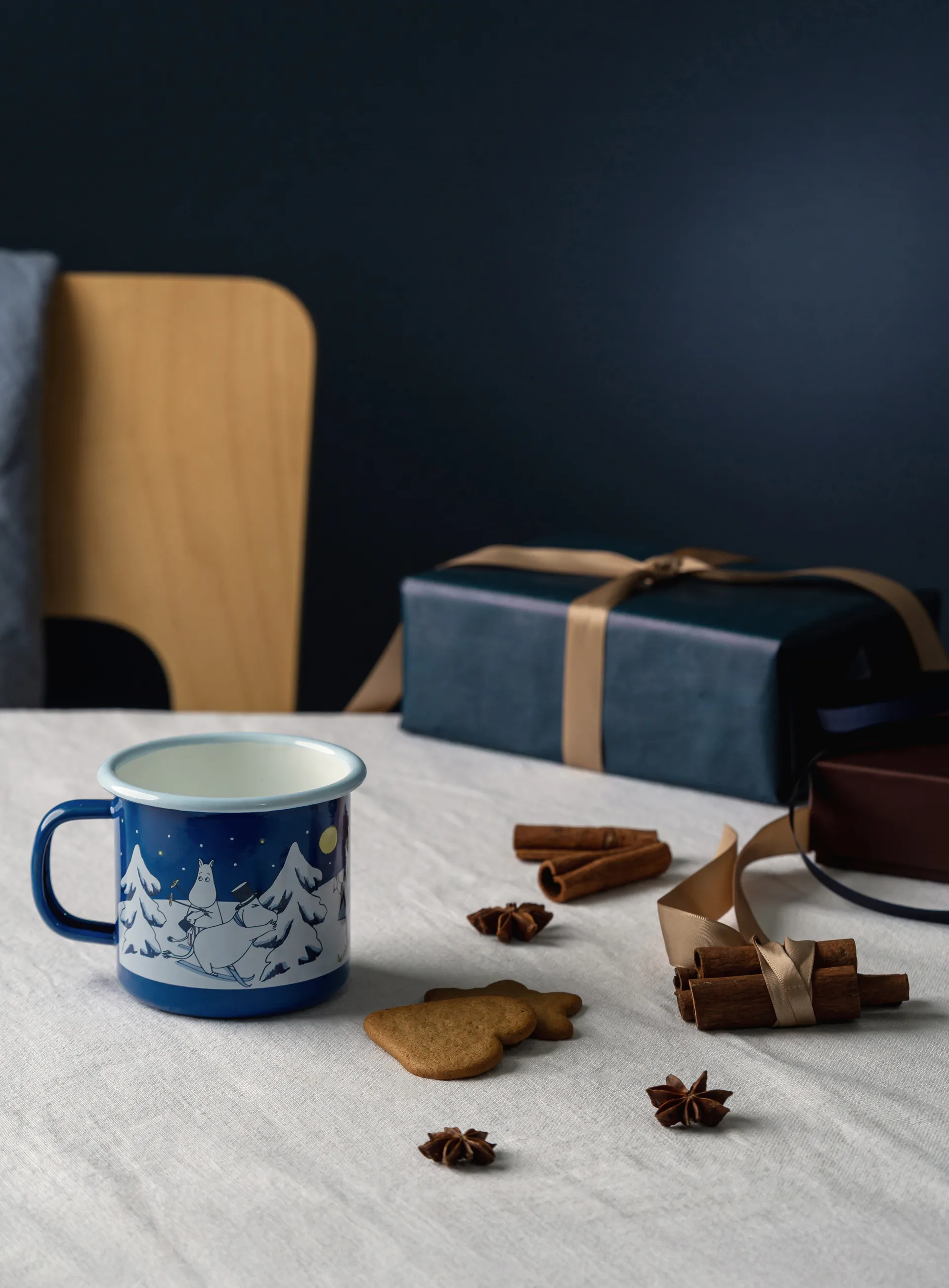 Mumin Emaillebecher 37 cl, Starry night Muurla