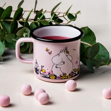 Mumin Emailletasse Umarmung 37cl - Rosa - Muurla