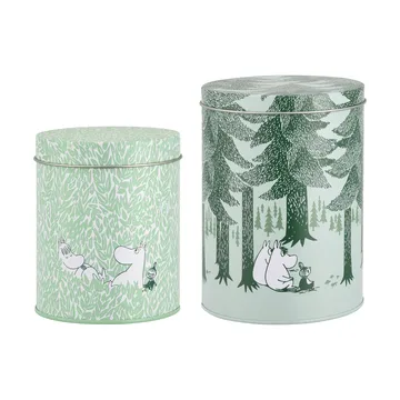Mumin Forest Dosenset - 2-teilig, grün - Muurla