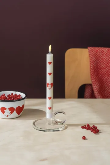 Mumin LED-Stabkerze 25 cm - Heart, 2-pack - Muurla