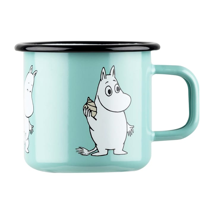 Mumin Retro Emaillebecher 37 cl, Mint Muurla