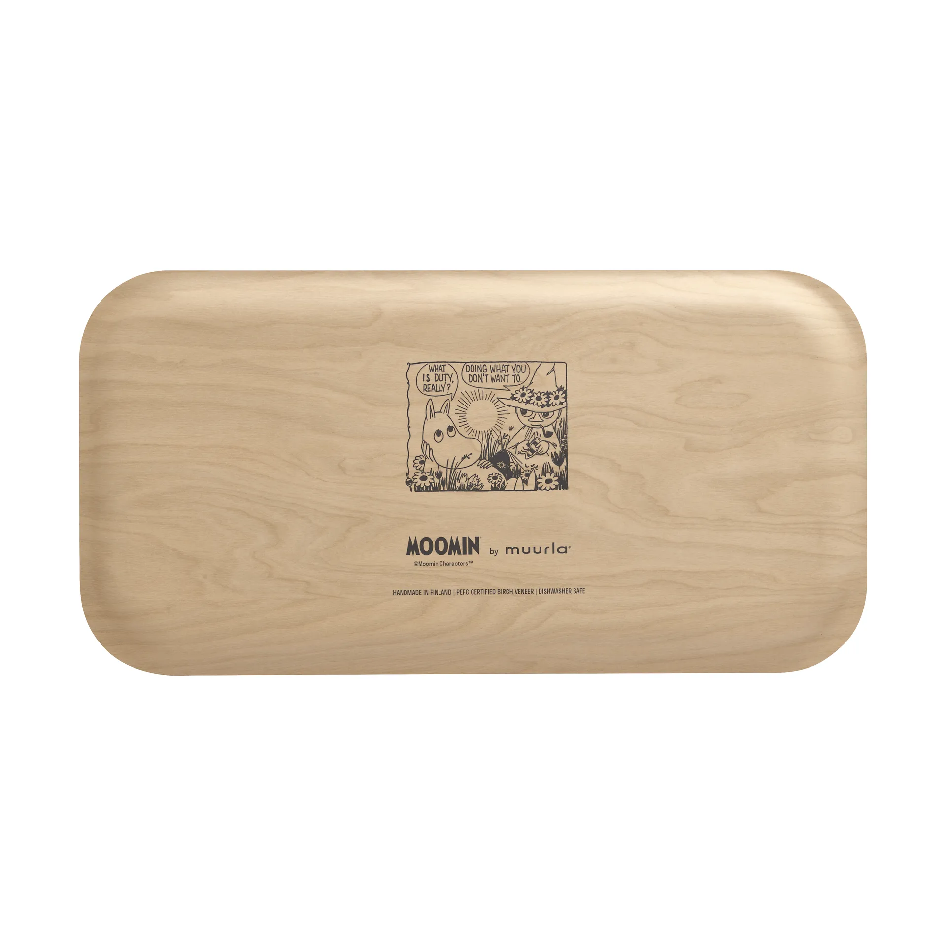 Mumin Tablett 22x43 cm, In the garden Muurla