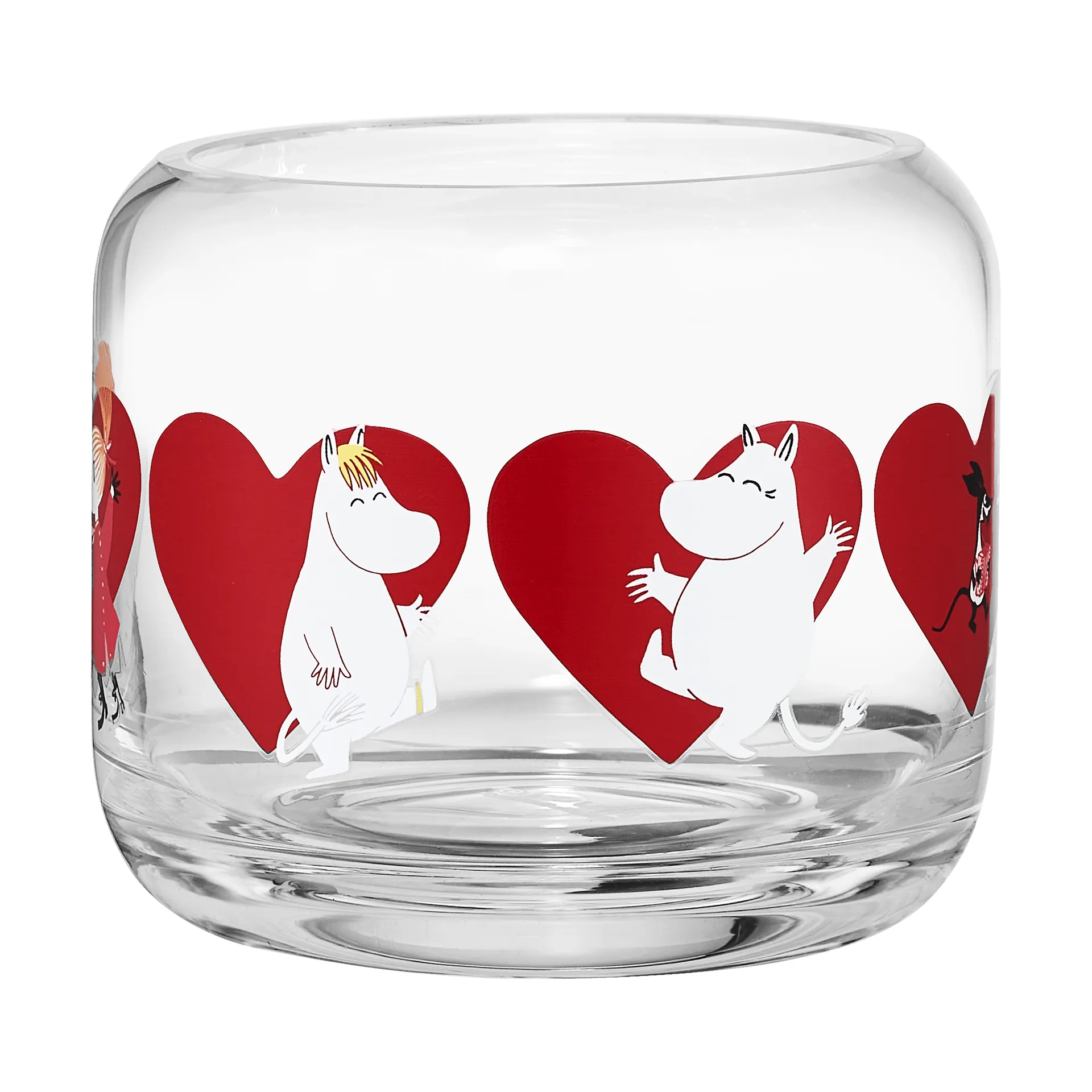 Mumin Windlicht Ø9×8 cm, Heart Muurla