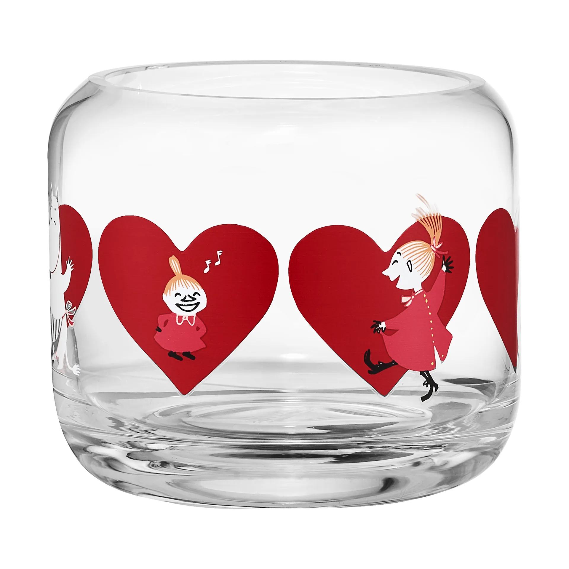 Mumin Windlicht Ø9×8 cm, Heart Muurla