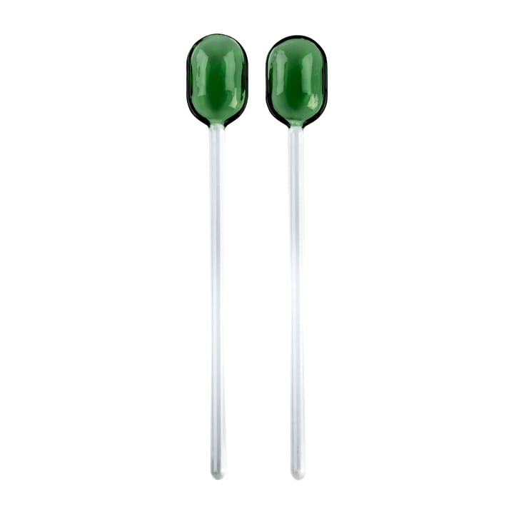 Muurla Salatbesteck Glas 2er Pack - Green-clear - Muurla