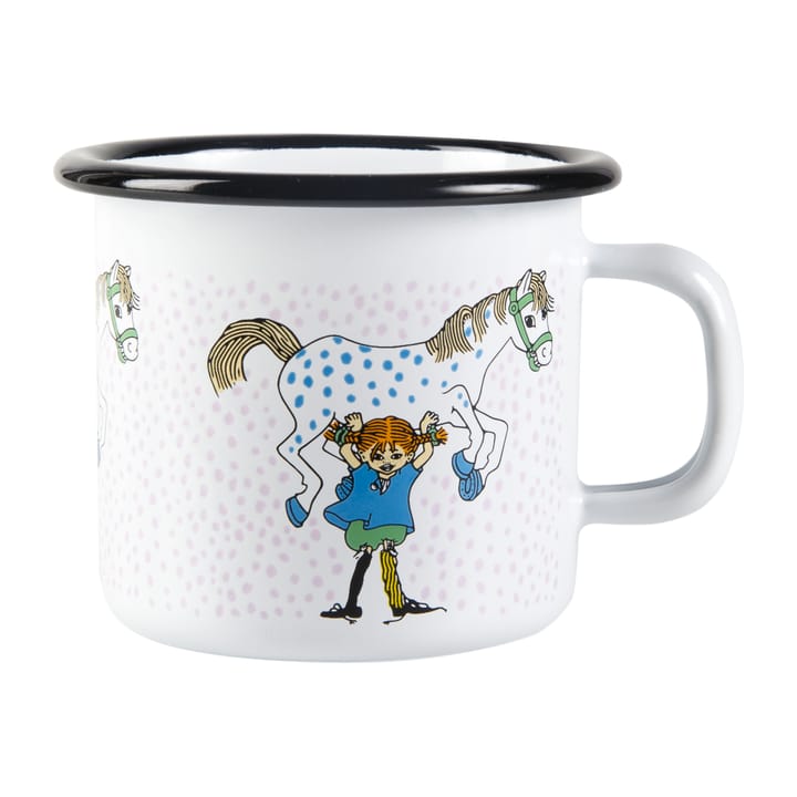 Pippi and the horse Emaillierte Tasse 2,5 dl, White Muurla