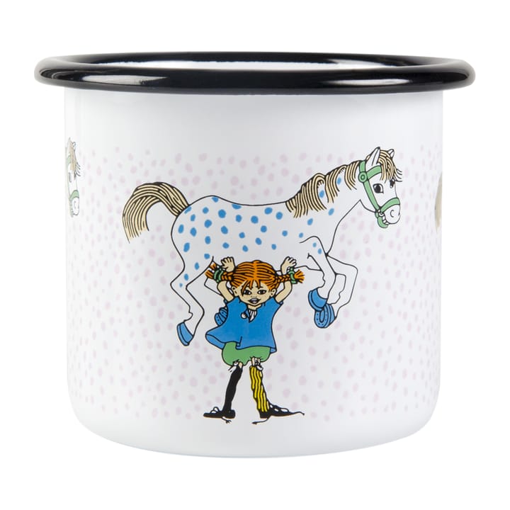 Pippi and the horse Emaillierte Tasse 2,5 dl, White Muurla